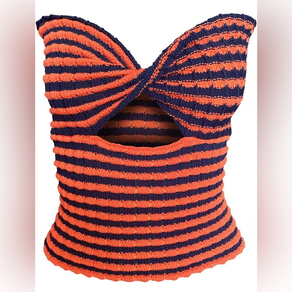 NUFIWI Knitted Strapless Tube Top Twist Size M - Picture 5 of 5